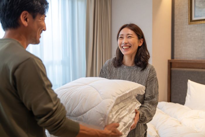 福岡での短期滞在時は丸よしのレンタル布団