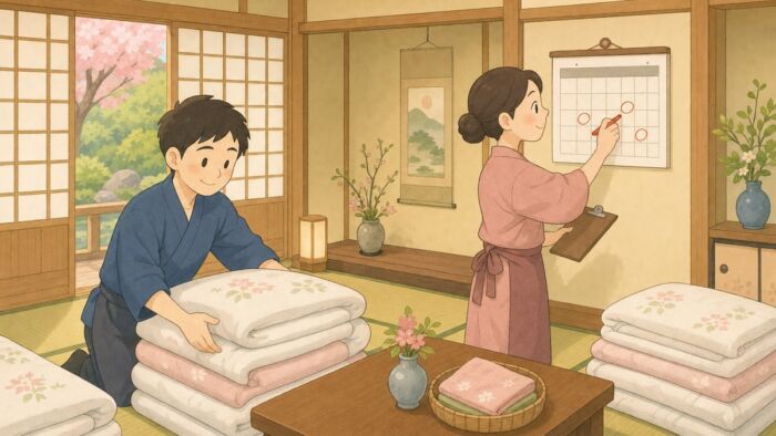 まず確認したいのは、必要な組数と使う期間です - 丸よし