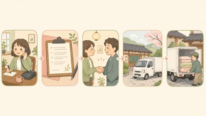 丸よしへの合宿布団のご相談、5つの流れ - 丸よし
