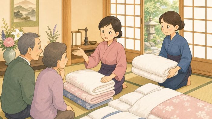 法事の布団準備は、地域と組数でご案内が変わります - 丸よし